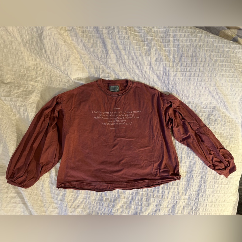 Taylor Swift Folklore Era Lyrics Maroon Tee
